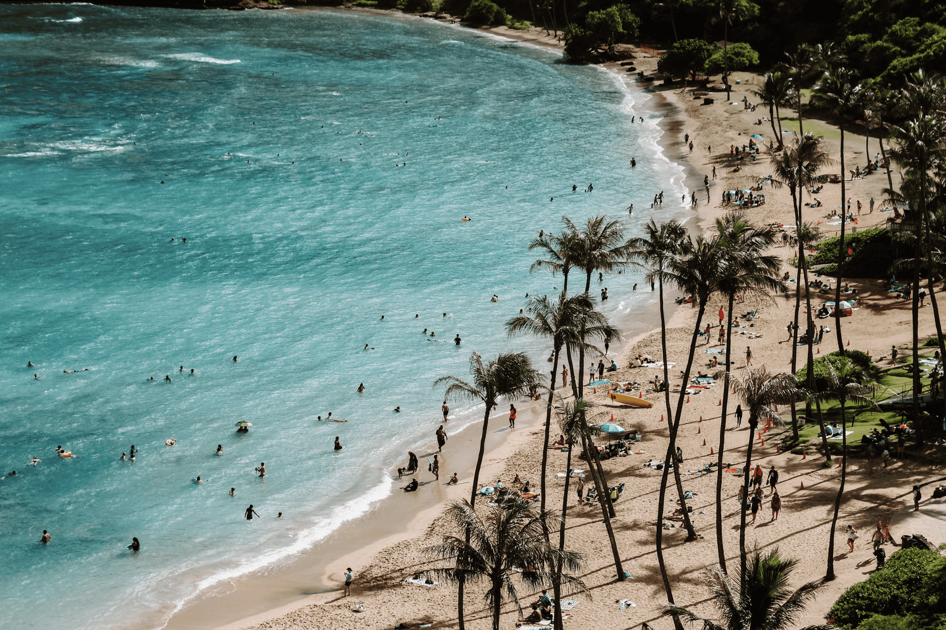 Thanks to Samantha Sophia for this photo from Unsplash, showing a sunny day view of Hanauma Bay.